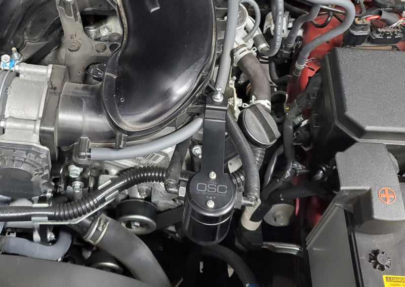 J&amp;L 05-24 Toyota 4Runner 4.0L Driver Side Oil Separator 3.0 - Black Anodized