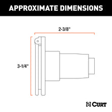 Load image into Gallery viewer, Curt 6-Way Round Connector Socket (Vehicle Side Black Plastic)