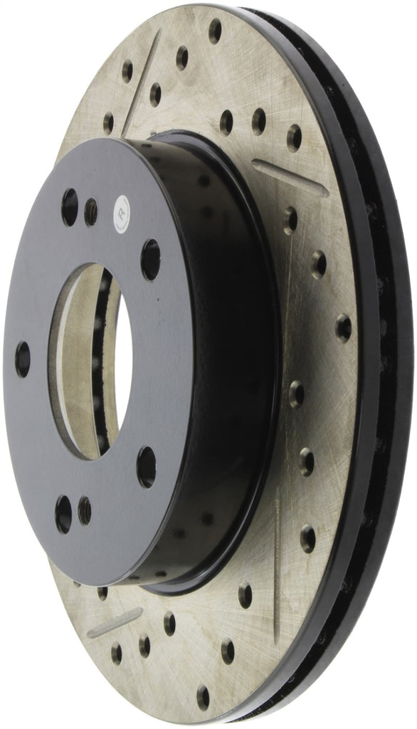 StopTech 94-96 Nissan 240SX SportStop Slotted & Drilled Front Right Rotor