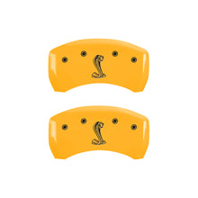 Load image into Gallery viewer, MGP 4 Caliper Covers Engraved Front &amp; Rear Tiffany Snake Yellow finish black ch