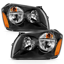 Load image into Gallery viewer, ANZO 2005-2007 Dodge Magnum Crystal Headlight  Black Amber