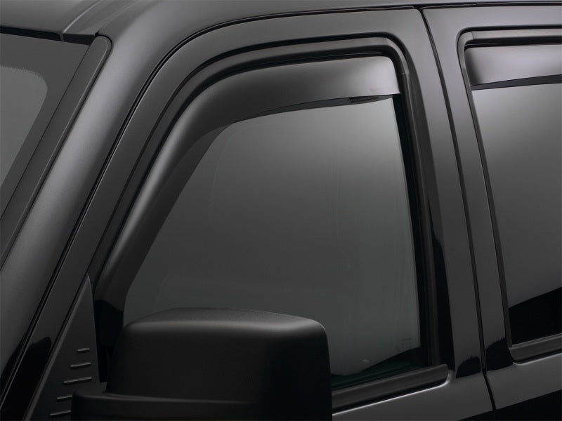 WeatherTech 2016+ Fiat 500X Front Side Window Deflectors - Dark Smoke