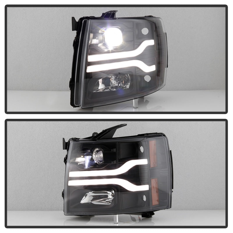 Spyder Chevy Silverado 1500 07-13/2500HD/3500HD 07-14 LED Black PRO-YD-CS07V3PL-BK