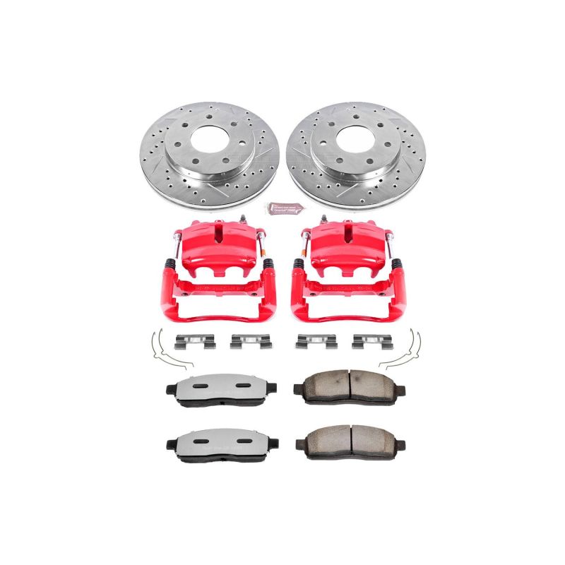 Power Stop 2004 Ford F-150 Front Z36 Truck & Tow Kit w/Cals
