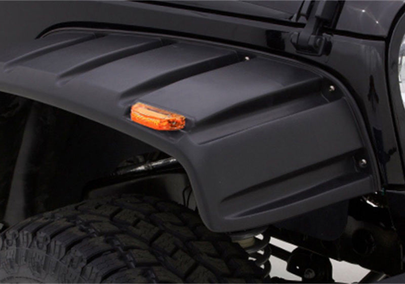 Rampage 2007-2018 Jeep Wrangler(JK) Comes With Stainless Bolts RX-Rivet Style Fender Flares - Black