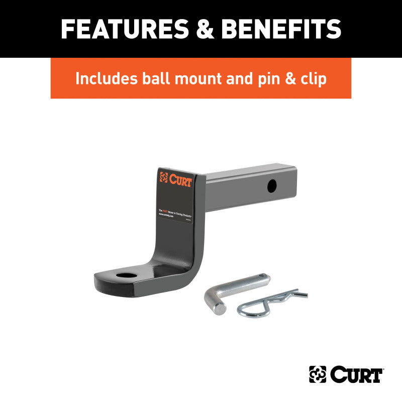Curt 10-16 Mercedes-Benz E350 Sedan Class 1 Trailer Hitch w/1-1/4in Ball Mount BOXED