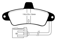 Load image into Gallery viewer, EBC 95-00 Ford Contour 2.0 Yellowstuff Rear Brake Pads