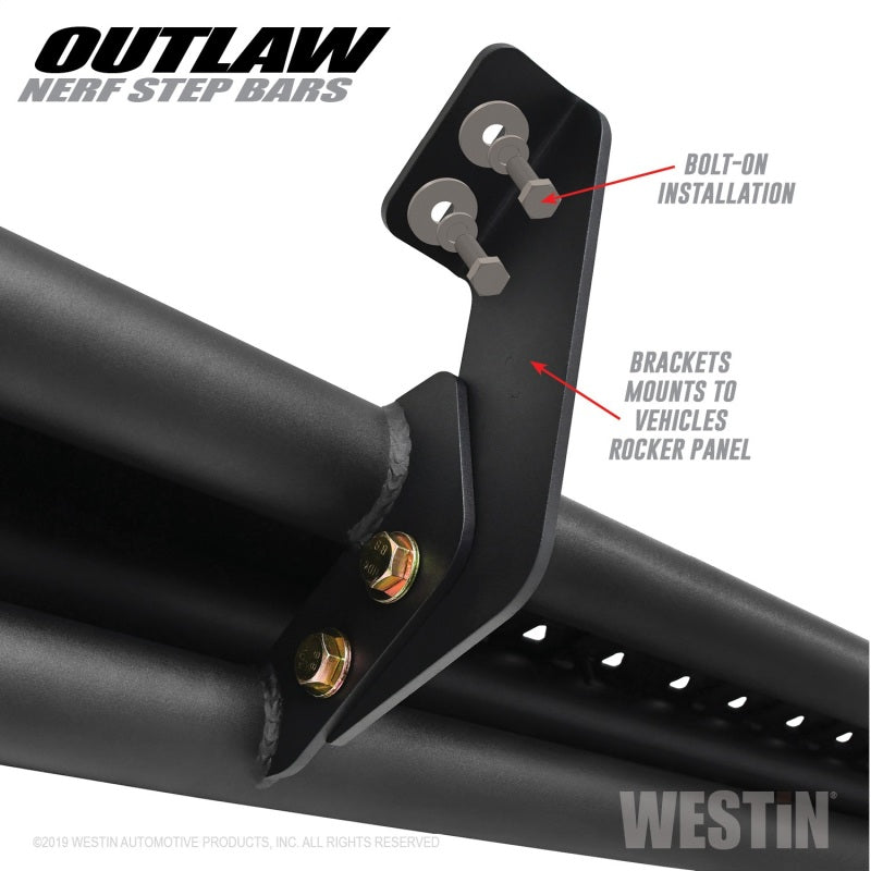 Westin 2019 Chevrolet/GMC Silverado/Sierro Crew Cab Outlaw Nerf Step Bars