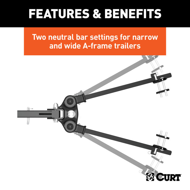 Curt TruTrack Trunnion Bar Weight Distribution System (8000-10000lbs 35-9/16in Bars)