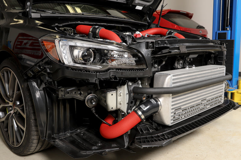 GrimmSpeed 2015+ Subaru WRX Front Mount Intercooler Kit Raw Core / Red Pipe