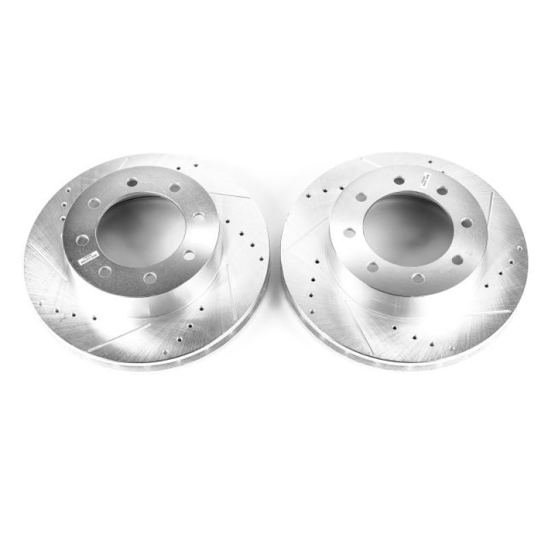 Power Stop 2002 Ford E-550 Super Duty Front Evolution Drilled & Slotted Rotors - Pair