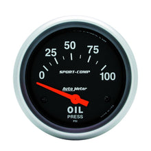 Load image into Gallery viewer, Autometer Sport-Comp 66.7mm 0-100 PSI Short Sweep Electronic Oil Pressure Gauge