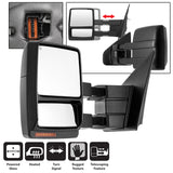 xTune Ford F150 04-06 Power Heated Amber LED Signal Telescoping Mirror Left MIR-FF15004S-PWH-AM-L