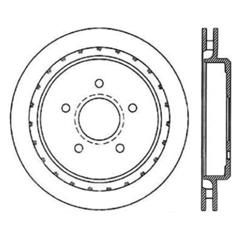 Stoptech 97-10 Chevy Corvette Left Rear CRYO-STOP Rotor