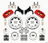 Wilwood Dynapro 6 Front Hub Kit 12.19in Drilled Red 69-70 Impala Drum/Disc 69-82 Vette