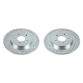 Power Stop 19-20 Hyundai Santa Fe Rear Evolution Drilled & Slotted Rotors - Pair