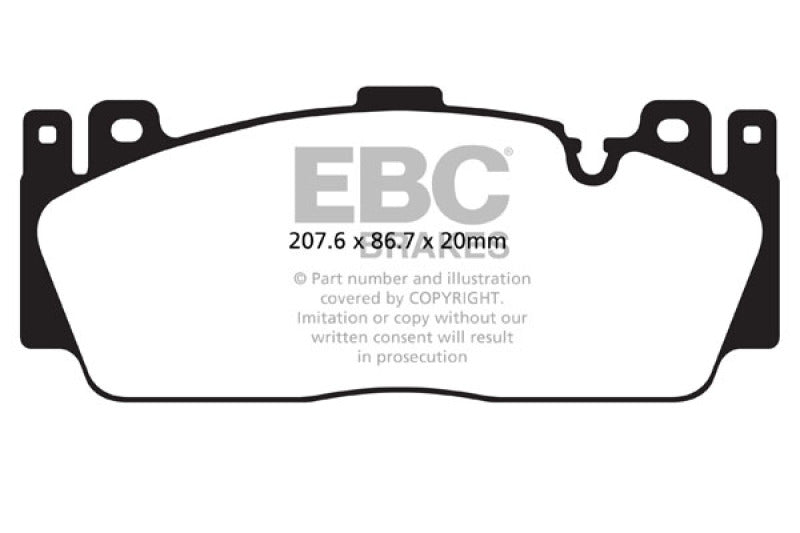 EBC 12-16 BMW M5 (F10) Orangestuff Front Brake Pads