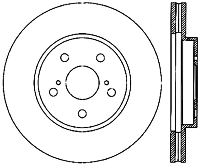 Stoptech 06-15 Lexus IS250 / 02-06 Toyota Camry / 04-10 Toyota Sienna Front Cryo Brake Rotor