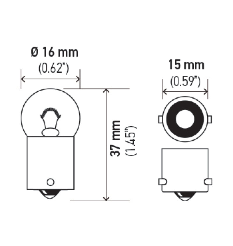 Hella Bulb 67 12V 8W 4CP BA15s G6