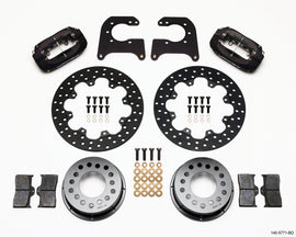 Wilwood Forged Dynalite Rear Drag Kit Drilled Rotor Chevy 12 Bolt-Spec 3.15in Bearing
