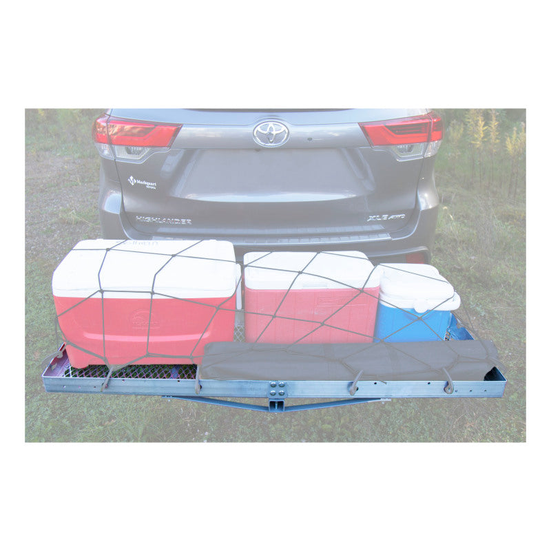 Curt 60in x 20in Aluminum Tray-Style Cargo Carrier (Folding 2in Shank)