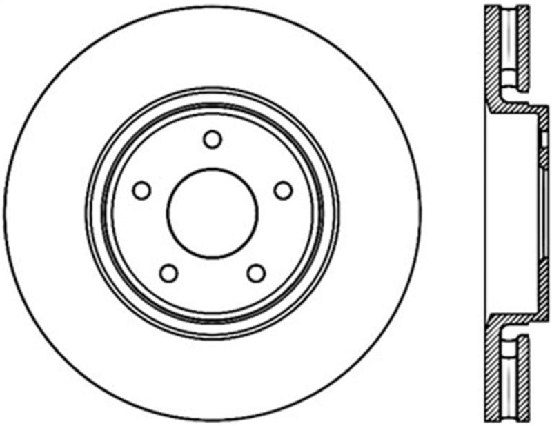 StopTech Power Slot 11/05-08 Infiniti / 09-12 FX35 / 13 FX37 Cryo Slotted Front Right Rotor