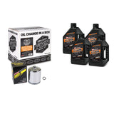 Maxima V-Twin Quick Change Kit Mineral w/ Chrome Filter Evo/Sportster