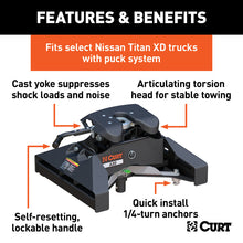 Load image into Gallery viewer, Curt A20 5th Wheel Hitch w/Nissan Titan XD Puck System Legs