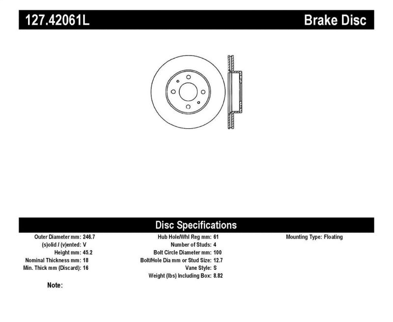 StopTech 95-99 Nissan 200SX / 98-99 Sentra (Exc Wagon) Slotted & Drilled Left Front Rotor