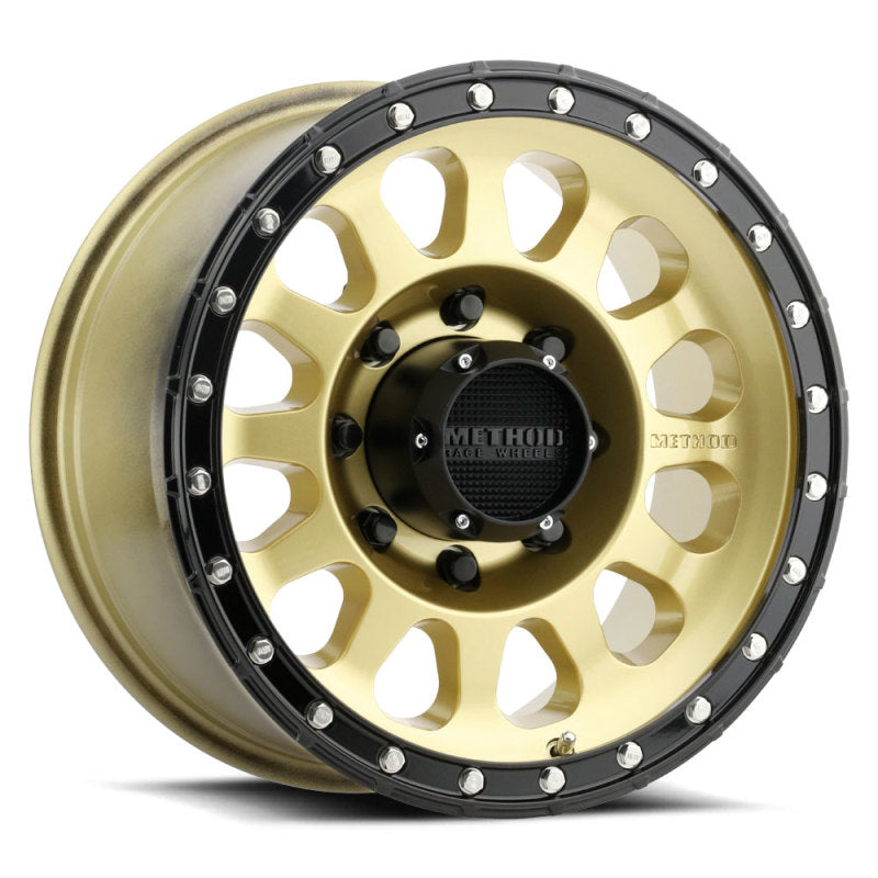 Method MR315 18x9 +18mm Offset 8x6.5 130.81mm CB Gold/Black Street Loc Wheel