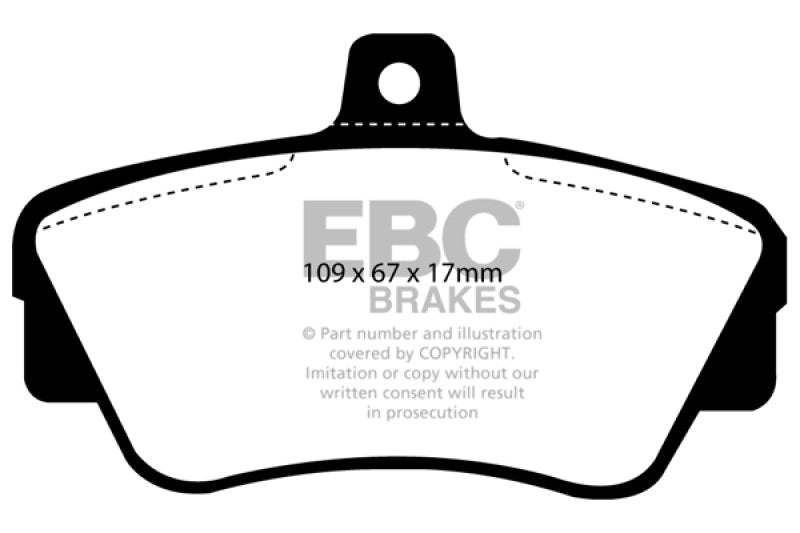 EBC 90-94 Mazda Protege 1.8 (Rear Rotors) Redstuff Rear Brake Pads
