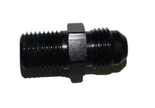 Load image into Gallery viewer, ATP Black Anodized Adaptor Male/Male Straight -6 Male Flare to 1/4in NPT Male