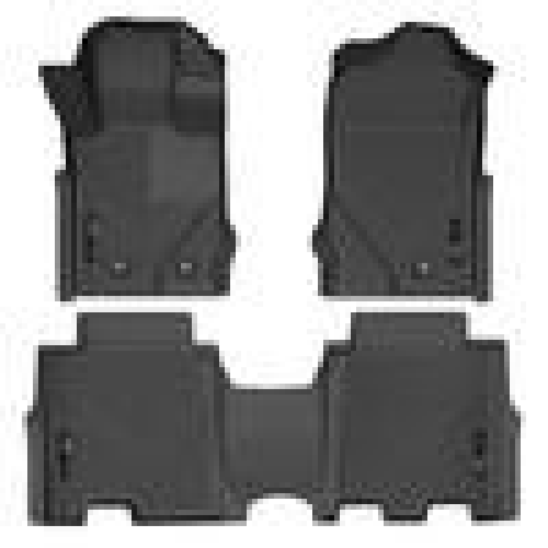 Husky Liners 2021 Ford Bronco 4 Door Weatherbeater Front & 2nd Seat Floor Liners - Black - GTR Auto