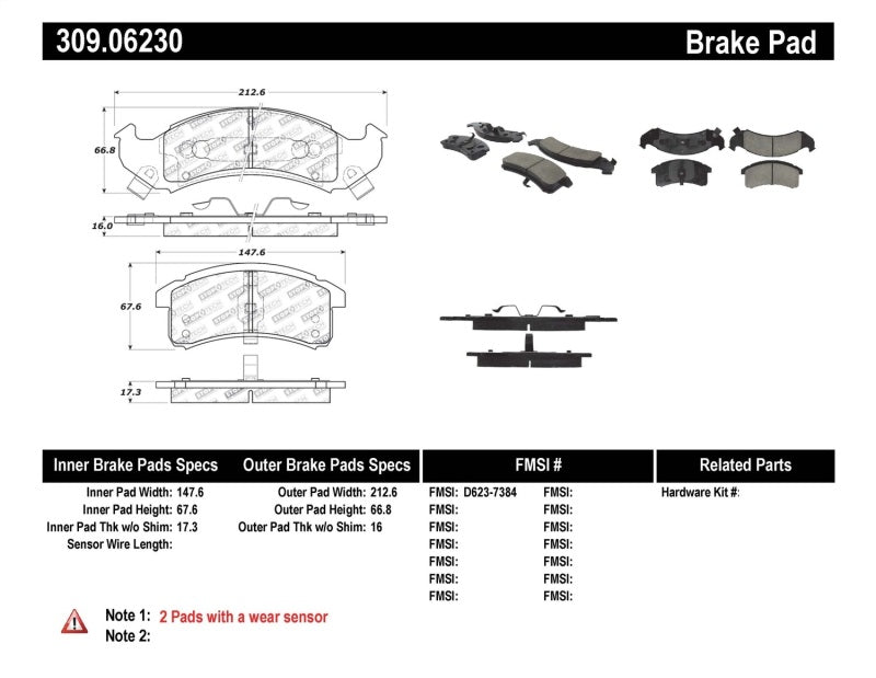 StopTech Performance Brake Pads