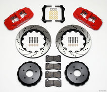 Load image into Gallery viewer, Wilwood AERO4 Rear Kit 14.00in Drilled Red 97-04 Corvette C5/Z06 05-13 C6