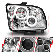Load image into Gallery viewer, ANZO 2005-2009 Ford Mustang Projector Headlights w/ Halo Chrome