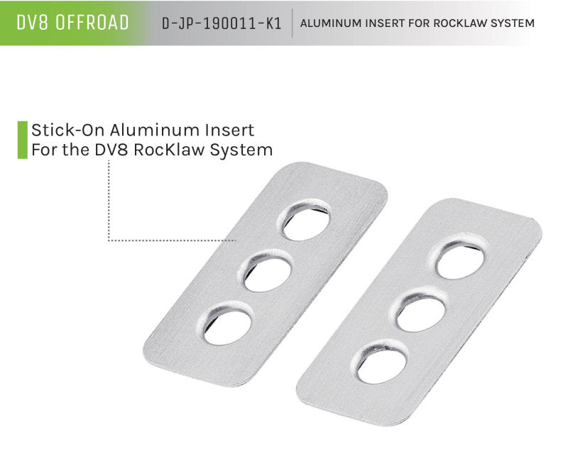 DV8 Offroad 2007-2020 Aluminum Insert For Rocklaw Hood Catch System