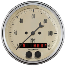 Load image into Gallery viewer, AutoMeter Gauge Kit 2 Pc. Quad &amp; Speedometer 3-3/8in. Antique Beige