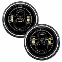 Load image into Gallery viewer, Oracle 7in High Powered LED Headlights - Black Bezel - Red
