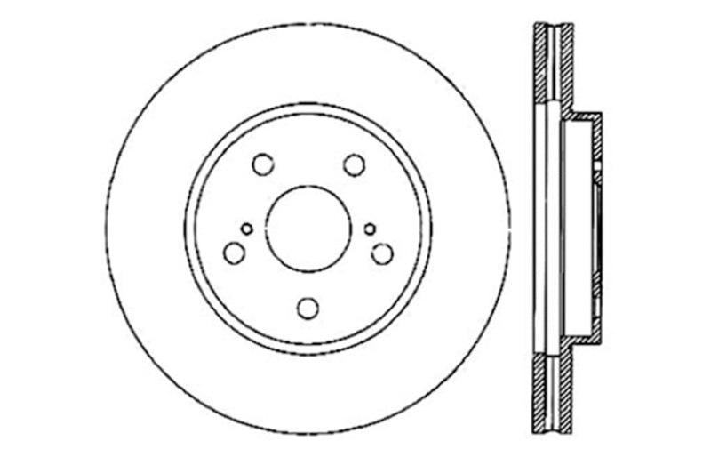 StopTech 04 Lexus RX330 SportStop Slotted & Drilled Right Rear Rotor