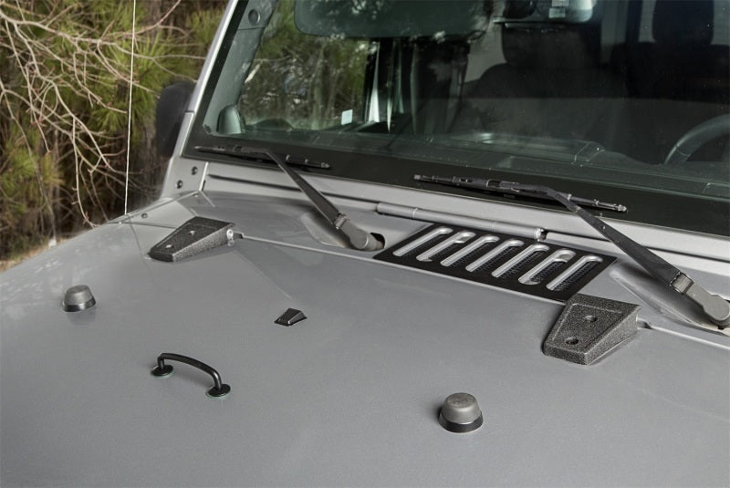 Rugged Ridge 13-18 Jeep Wrangler JK Textured Black Hood Dress Up Kit