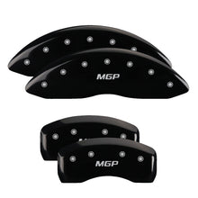 Load image into Gallery viewer, MGP 4 Caliper Covers Engraved Front Pontiac Engraved Rear Arrow Black finish silver ch