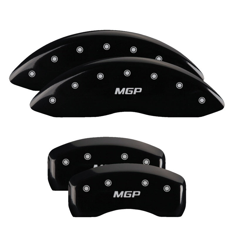 MGP 4 Caliper Covers Engraved Front & Rear i-Vtec Black finish silver ch