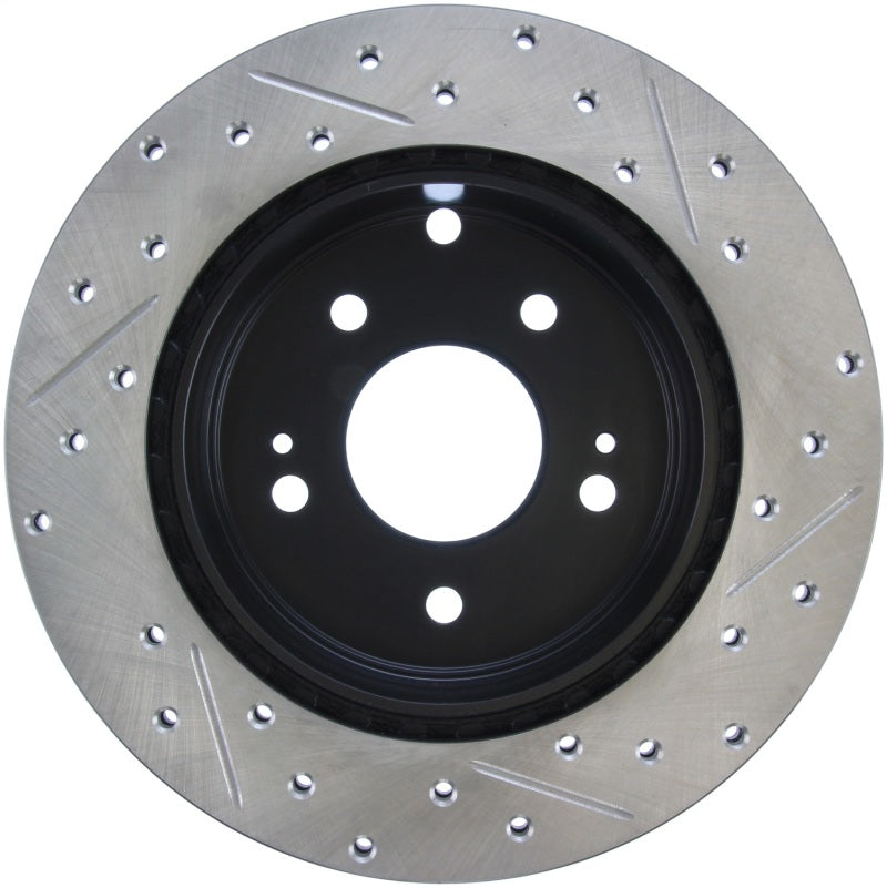 StopTech 06-09 Mitsubishi Eclipse (Exc Turbo) Slotted & Drilled Right Rear Rotor