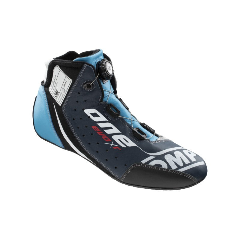 OMP One Evo X R Shoes Blue/Silver/Cyan - Size 42 (Fia 8856-2018)