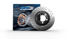 Load image into Gallery viewer, SHW 2022 Audi S3 2.0L Front Cross-Drilled Lightweight Brake Rotor (5WA615301A)