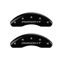 Load image into Gallery viewer, MGP Front set 2 Caliper Covers Engraved Front Insight Black finish silver ch