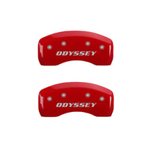 Load image into Gallery viewer, MGP 4 Caliper Covers Engraved Front Honda Engraved Rear Odyssey Red finish silver ch