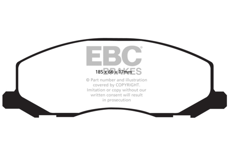 EBC 10-11 Saab 9-5 2.0 Turbo (13.3 inch front rotor) Ultimax2 Front Brake Pads