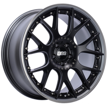 Load image into Gallery viewer, BBS CH-RII 22x10.5 5x120 ET30 Satin Black Center Platinum Lip SS Rim Prot Wheel -82mm PFS Req